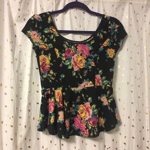 Target Floral Peplum Top